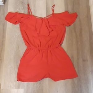 Bisou Bisou red romper